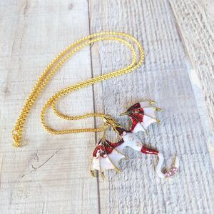 Dragon Necklace Red and White